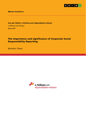 cover image of The importance and significance of Corporate Social Responsibility Reporting